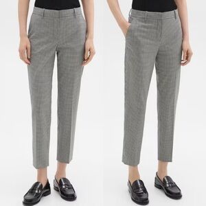 Theory Treeca Hartford Wool Plaid Cropped Pants 12